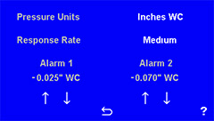Alarm Settings Screen